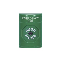 STI SS2-100-EX-EN Boton de Salida de Emergencia Texto en Ingles Restablecimiento con Llave