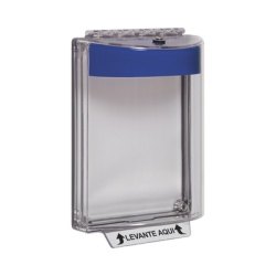 STI STI-13010-NB Cubierta universal transparente con mensaje de incendio en Espanol