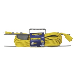 SURTEK SYS-136042 Extension Electrica de Uso Rudo 6 metros / 127 V CA 10 A Maximo / Color Amarillo.