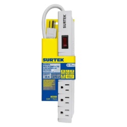 SURTEK SYS-136220 Multicontacto con Supresor de Picos 270 Joules Voltaje de Entrada: 127 Vca NEMA 5-15P Con 6 Salidas NEMA 5-15R. - Img 2