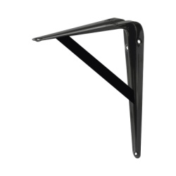SURTEK SYS-137824 Mensula de Acero Reforzado 10" x 16" ( 25 x40 cm) /Color Negro.