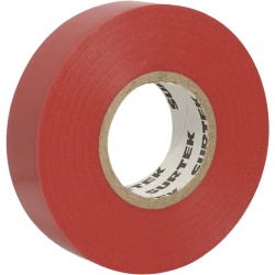 SURTEK SYS-138008 Cinta para aislar color Rojo de 19 mm x 18 metros / FabriTitulo:*cada en PVC / Adhesivo acrílico.