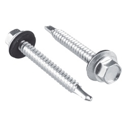SURTEK SYS-PHR-14112 Tornillo - Pija cabeza hexagonal con rondana y punta de broca #14 x 1-1/2" 50 piezas.