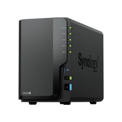 SYNOLOGY DS225+ NAS DiskStation DS225+ | 2 Bahias | Intel Celeron J4125 | 2 GB DDR4 | Hasta 40 TB | Puertos 1GbE y 2.5GbE | USB 3.2 Gen 1 | Compatible con RAID | Synology DSM.