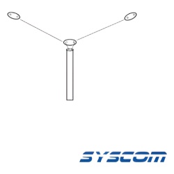 Syscom ABLU-58 Antena HF Base Rango de Frecuencia 2 - 30 MHz. (cortada a la frecuencia solicitada).