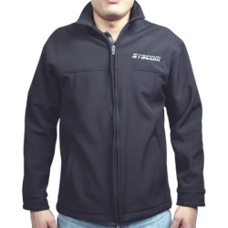 Syscom CHAMSYSHNXS Elegante Chamarra para Caballero Color Negro Fabricada en Poliester Dry Fit Impermeable