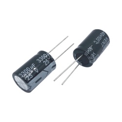 SYSCOM PARTS 3300MF25V Capacitor Electrolitico de Aluminio Radial de 3300 ÂµFd 25 Vcc 105 Â°C 18 x 25 mm.