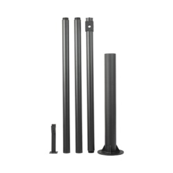 SYSCOM VIDEO XGAPOLE6M/A Poste Seccionado de 6 Metros / Especializado para la Instalacion de Videovigilancia / Incluye Base de Cimentacion y Brazo para Camara PTZ / Color Negro