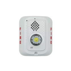 SYSTEM SENSOR P2WLED Sirena con Lampara LED Estroboscopica / a 2 Hilos / Montaje en Pared / 24 Vcd / Configuracion Estroboscopica Seleccionable / Texto en Ingles / Color Blanca