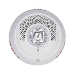 SYSTEM SENSOR SPSCWLED Bocina con Lampara Estroboscopica Montaje en Techo Color Blanco Nuevo Diseno Moderno y Elegante y Menor Consumo de Corriente