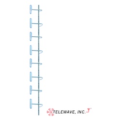 TELEWAVE INC ANT-150D7-12 Antena Base VHF 138-174 MHz 8 Elementos de Dipolos Separados 7 a 12 dBd.