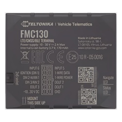 Teltonika FMC130 Profesional Rastreador Vehicular (GPS) 4G LTE CAT 1 y 2G / Identificacion de Conductores / Bloqueo Remoto / Deteccion de Jammer / Sensores Bluetooth / Multiples I/O