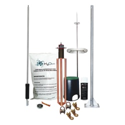 TOTAL GROUND KIT-MASTER-DIPOLOV2 Kit de Pararrayo Dipolo con Electrodo y Accesorios de Instalacion para Techo.