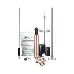 TOTAL GROUND KIT-MASTER-DIPOLOV2 Kit de Pararrayo Dipolo con Electrodo y Accesorios de Instalacion para Techo.