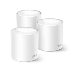 TP-LINK DECOX10-3PACK Kit 3 Routers Inalambricos MESH Interior para Hogar / Doble Banda Wi-Fi 6 AX1500 Mbps / 2 Puerto Gigabit WAN/LAN / 2 Antenas Internas / Administracion Mediante la App Deco (iOS A