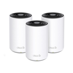 TP-LINK DECOXE75-3PACK Kit 3 Routers Inalambricos MESH Interior para Hogar / Doble Banda Wi-Fi 6E AX5400 Mbps / 3 Puerto Gigabit WAN/LAN / 4 Antenas Internas / Administracion Mediante la App Deco (iOS
