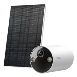 TP-LINK TAPO-C410-KIT Kit Camara Seguridad Solar / 2K 3MP (2304Ã—1296 px) / Vision Nocturna Color / Bateria 6400 mAh 180 Dias / IP65 / Panel Solar Integrado / Deteccion IA Personas / Audio Bidireccion