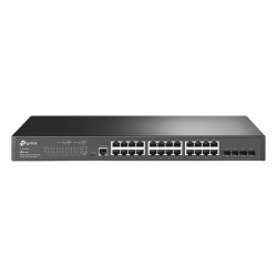 TP-LINK TL-SG3428 Switch Omada SDN Administrable / 24 puertos Gigabit y 4 puertos SFP / Funciones sFlow QinQ y QoS / Administracion centralizada OMADA