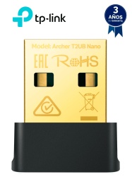 TP-LINK TPL6740011 TP-LINK ARCHER T2UB NANO - Adaptador USB AC600 Nano Wi-Fi Bluetooth 4.2 WiFi de alta velocidad: velocidades de hasta 600 Mbps con 200 Mbps en 2 4 GHz y 433 Mbps en 5 GHz Estand