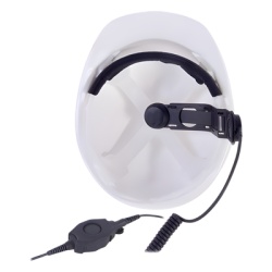 TX-129-H07 Micrófono de conducción ósea de cabeza para casco / Bluetooth 5.0 / IP67 / 12 horas de autonomía / Compatible HYTERA X1P/X1E