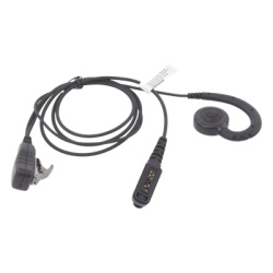 TX-300M-S04 Micrófono de Solapa con Audífono / Compatible con Radios ICOM IC-F50/60/50V/60V/3161/4161 / Cable PU Reforzado con Kevlar / PTT Integrado / Gancho PTE Médico
