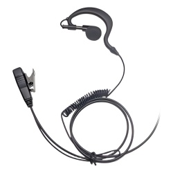 TX PRO TX-110N-H03 Micrófono-audífono / Gancho ajustable en G / Cable con resorte / Conector 3.5 y 2.5 mm atornillable / Compatible HYTERA
