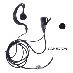 TX PRO TXEH-POC-G Kit de Vigilancia Profesional / 2 Cables / Audífono de Gancho / Micrófono y Bocina / Compatibilidad Kenwood TK