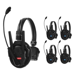 TX PRO TXPRO5 Kit Intercomunicadores Inalámbricos / Full-Duplex Simultáneo / Alcance 500 m (1640 ft) / Latencia 80 ms / AEC 2.0 / Batería 24 Hrs / USB-C / Hasta 13 Unidades