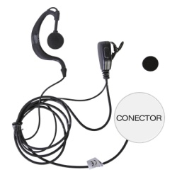 TXEHI Micrófono-Audífono de Solapa / Kit de Vigilancia de 2 Cables / Compatible ICOM IC-F11/14/3021/3013/3103/3003/1100D/2100D / Respuesta 100 Hz - 10 kHz