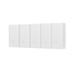 UBIQUITI POE-24-12W-5P 5 Unidades del Adaptador PoE Ubiquiti de 24 VDC 0.5 A con puerto Gigabit color blanco