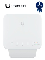 UBIQUITI UBI1850005 UBIQUITI USW-FLEX Switch UniFi para exterior IP55 de 5 puertos 10/100/1000 con 1 puerto PoE de entrada 802.3af/at/bt y 4 puertos PoE de salida 802.3af. Compatible con Inyector PoE