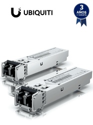 UBIQUITI UBI4160001 UBIQUITI UACC-OM-MM-1G-D-2 - Modulo UFiber SFP 1.25G con transceptor MiniGBIC multimodo de 1.25 Gbps alcance de conexion de hasta 550m conectores LC. Paquete de 2 piezas.