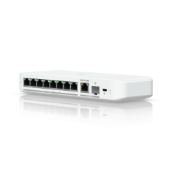 UBIQUITI USW-FLEX-2.5G-8 Switch Administrable / 8 Puertos 2.5GbE / 1 Puerto 10GbE RJ45/SFP+ / 60 Gbps / PoE+ o USB-C
