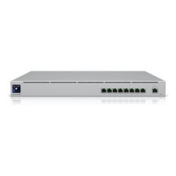 UBIQUITI USW-MISSION-CRITICAL Switch PoE Administrable / 8 Puertos PoE+ y PoE++ / 120 W Totales / Batería UPS 368 Wh / 2 Salidas AC 230 V / Rack 1U
