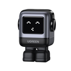 UGREEN 15550 Cargador Mini GaNRobot 30W serie UNO | 1 USB-C de Carga Rapida | Tecnologia GaN II | Multiprotocolo PD/QC/SCP/FCA | Carga Inteligente | Pantalla LED | Zapato Magnetico Extraible | Thermal