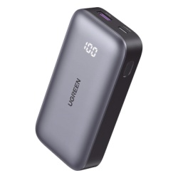 UGREEN 25185 Mini Power Bank 30W | 10 000 mAh | 2 Puertos PD3.0 USB C+A | Carga Rapida | Pantalla Digital | Compatible con iPhone 16 Pro Max/15/14 MacBook Air iPad Galaxy S24 Ultra | Color Negro.