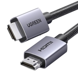 UGREEN 25299 Cable HDMI 2.0 de Nylon Trenzado | 2 metros | 4K@60Hz | ARC | Dolby ATMOS | True HD | DTS HD | HDR | 3D Inversivo | 3 modos de Visualizacion | 3 Capas de Proteccion + 4 de Blindaje | Niqu