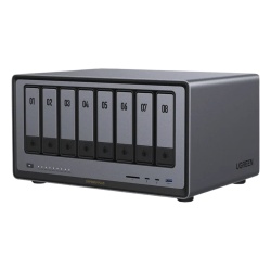 UGREEN 35126B NAS UGREEN NASync DXP8800 Plus / Intel Core i5-1235U 10 Nucleos / 8 Bahias SATA + 2 M.2 NVMe / 2 Puertos 10GbE / Thunderbolt 4 / HDMI 8K / DDR5 Expandible 64GB / PCIe 4.0 x4