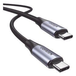UGREEN 80150 Cable USB-C a USB-C 3.2 Thunderbolt | 1 Metro | 240W | 10 Gbps | 480 Mbps | Soporta Video 4K@60Hz| Chip E-Market Inteligente | Carcasa de Aluminio | Nylon Trenzado | Blindaje de 4 capas.