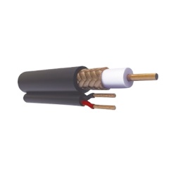 VIAKON RG-59-V-CCA ( Venta x Metro ) Cable Coaxial RG59 Siames Malla de Cobre y Aluminio Hecho en Mexico Optimizado para HD+ 2 Hilos Calibre 20