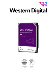 WESTERN DIGITAL WDC1490021 WESTERN DIGITAL WD23PURZ - Disco duro de 2TB / Serie Purple para videovigilancia / Trabajo 24/7/ Interface: Sata 6 Gb/s/ Hasta 64 Camaras/ Hasta 8 Bahias de Discos Duros/ 3