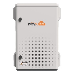 WI-TEK WI-IOTBOX03-V3 Gabinete de Acero Ventilado para Exterior 380 x 660 x 240 mm con Rieles DIN y 4 Placas Laterales para Montaje de Equipos por Fuera