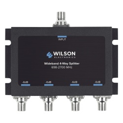 WilsonPRO / weBoost 850-036 Divisor de potencia de 4 vias para la distribucion de senal a dos antenas de servicio | 6 dB de perdida por puerto | Conectores F hembra