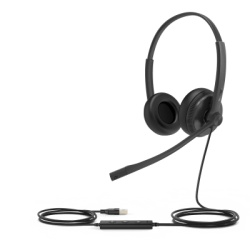 YEALINK UH34-DUAL-UC Diadema Alambrica UH34 Dual de Yealink USB Compatible con Telefonos IP y Computadoras.