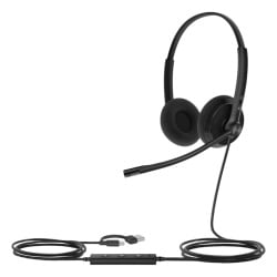 YEALINK UH34-LITE-DUAL-TEAMS-USB-C/A Diadema Cableada Yealink UH34 Lite Dual USB-C/A con Almohadillas de Espuma y Certificacion Microsoft Teams / UC