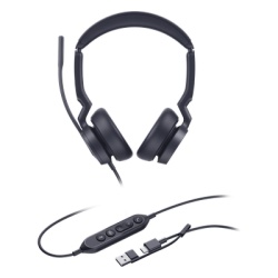 YEALINK UH46-DUAL-TEAMS-USB-C/A Diadema Alambrica Yealink UH46 Dual USB-C/A Certificada con Microsoft Teams