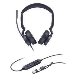 YEALINK UH46-DUAL-TEAMS-USB-C/A Diadema Alambrica Yealink UH46 Dual USB-C/A Certificada con Microsoft Teams