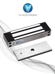 YLI YLE0850003 YLI YM500NW - Cerradura Magnetica para exterior IP68 / Fuerza de Sujecion 500Kg /1200Lb / Voltaje Dual 12v / 24VDC / Compatible con Soporte MBK500NZLW / Puertas de madera vidrio metal