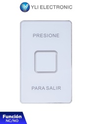 YLI YLI0760005 YLI TSK830NCLED - Boton de Salida Tactil Luz LED Cristal Templado Acabado Elegante 12 VCC Funcion NC/NO Sin Caja de Instalacion Requerida
