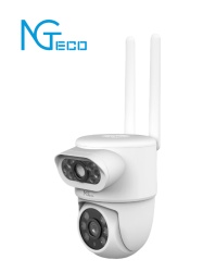 ZKTECO ZKT0150010 NGTECO NGSH01C8AN- Camara PTZ WiFi 4MP Lente Dual Monitoreo 2 Areas Deteccion Humana Audio 2 Vias Paneo y Tildeo Almacenamiento Local y en la Nube